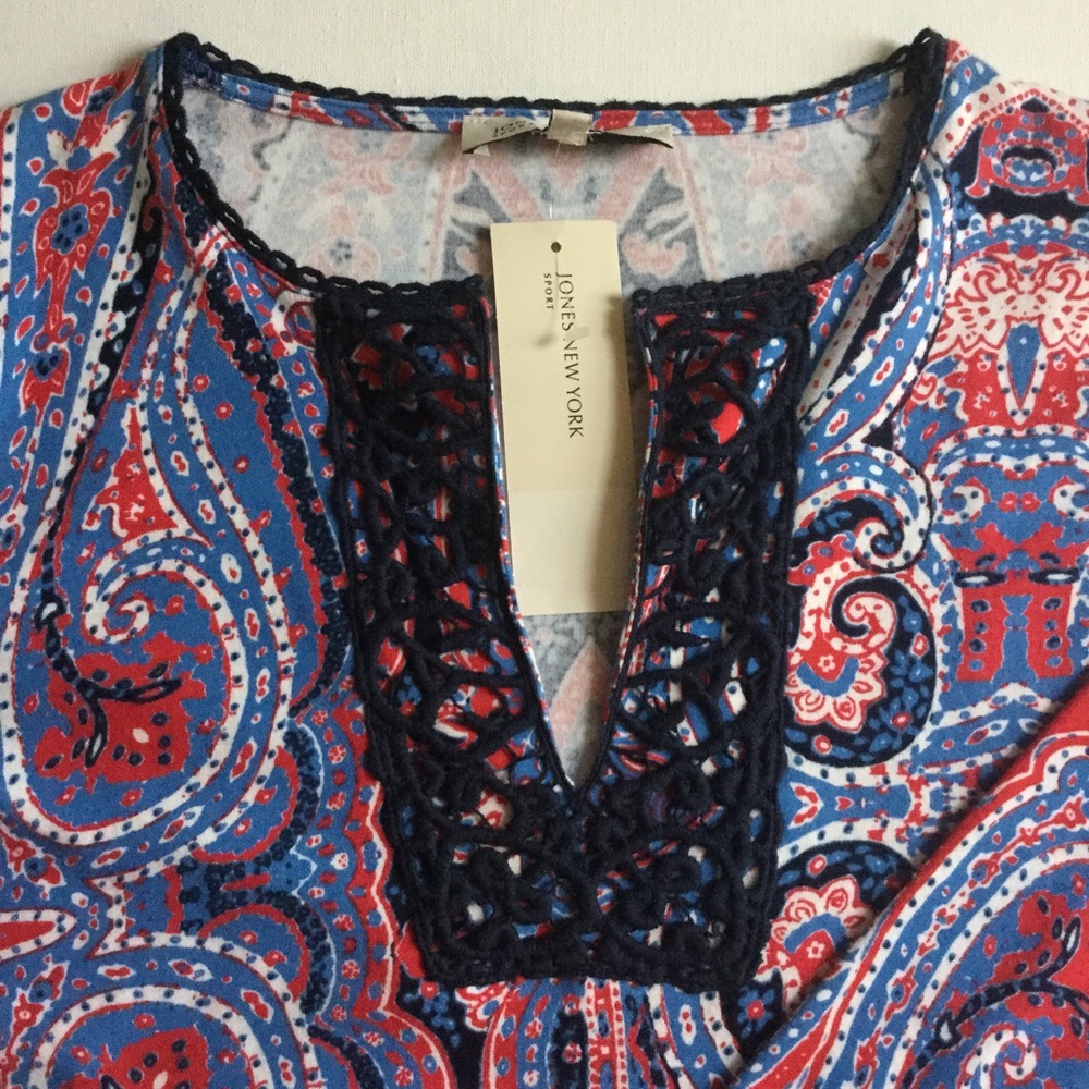 Paisley 3/4 Sleeve, NWT, Small
